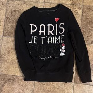 Disney Black Paris Minnie Mouse Sweatshirt